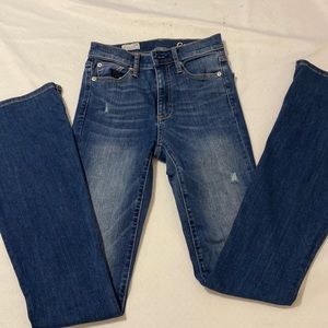 GAP Distressed High Waisted Flare Jeans size 24